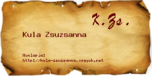 Kula Zsuzsanna névjegykártya